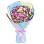 Букет из 15 фиолетовых альстромерий