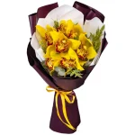 Букет из 7 желтых орхидей