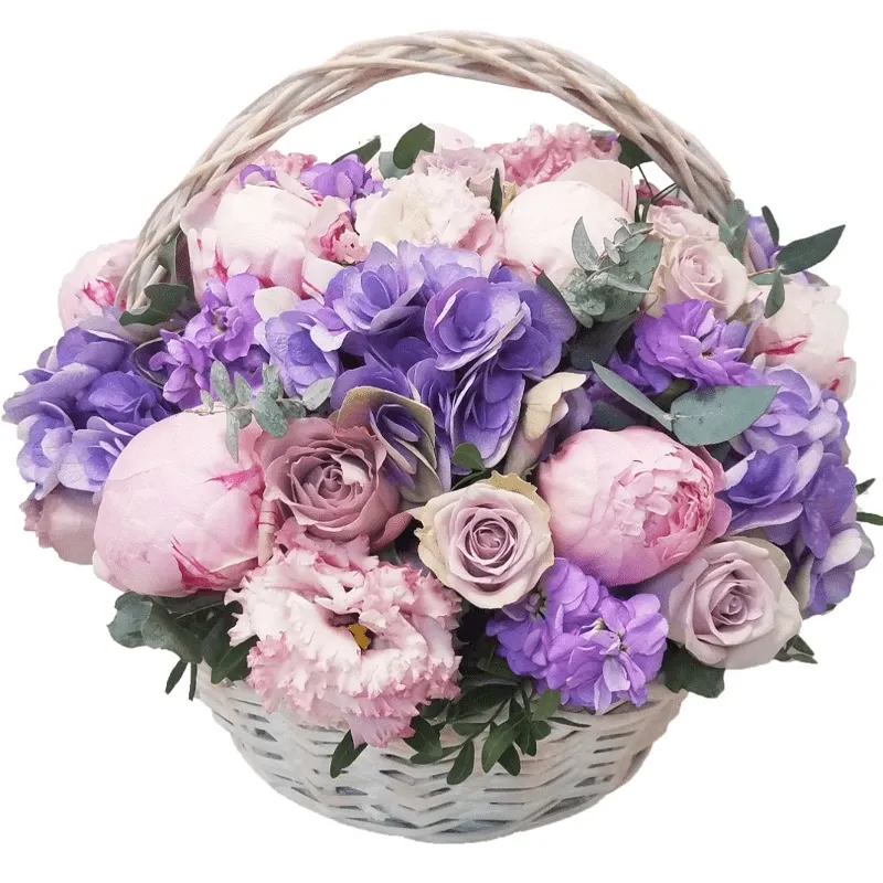 Корзина с цветами Любовь и жизнь